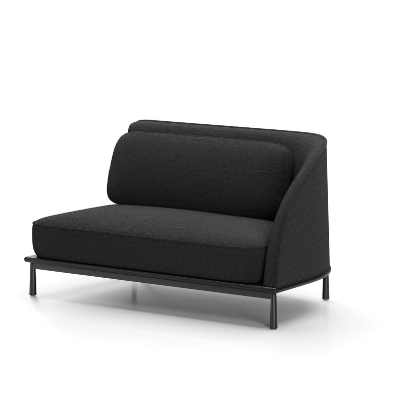 Arc Sofa Two-Seater Left / Right, Black Oak, Divina Melange 170, Right