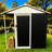 6 X 4 FT Outdoor Storage Shed With Rack Metal Garden Shed With Storage Shelves Bike Storage Tool Cabinet Box For Lawn Backyard Patio Use
