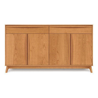 Buffet en bois de noyer massif à 2 tiroirs Catalina