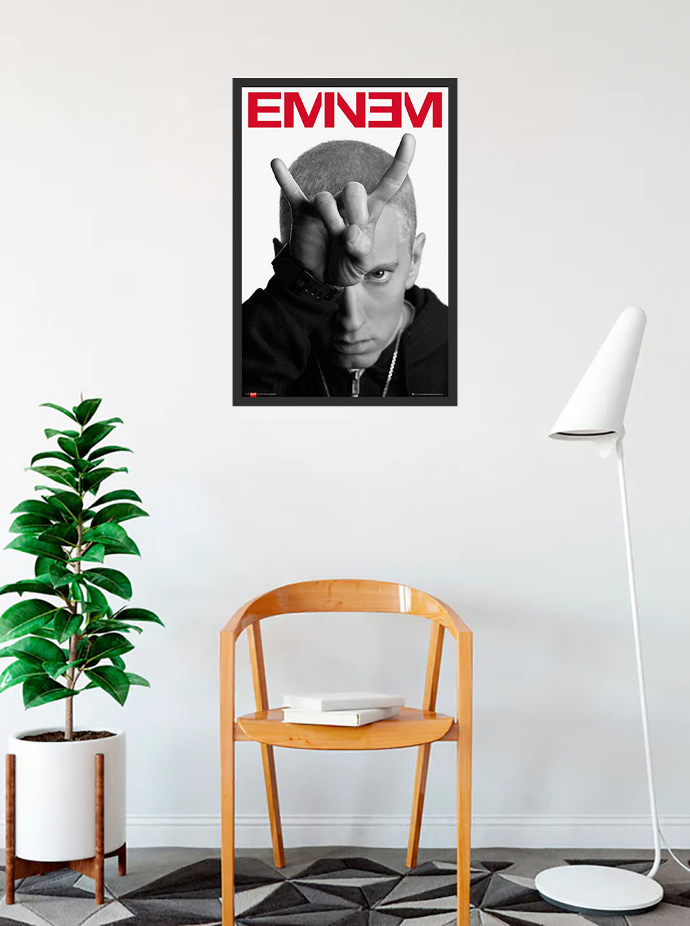 Trinx Eminem Horns Rap Framed On Poster Paper Print