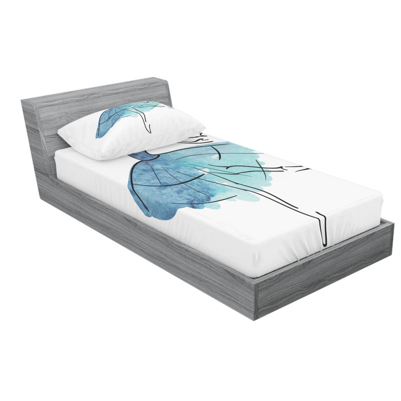 Ballet Microfiber Sheet Set, Twin XL Sheet Set with Fitted Sheet