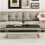 47" Coffee Table, Black Gold