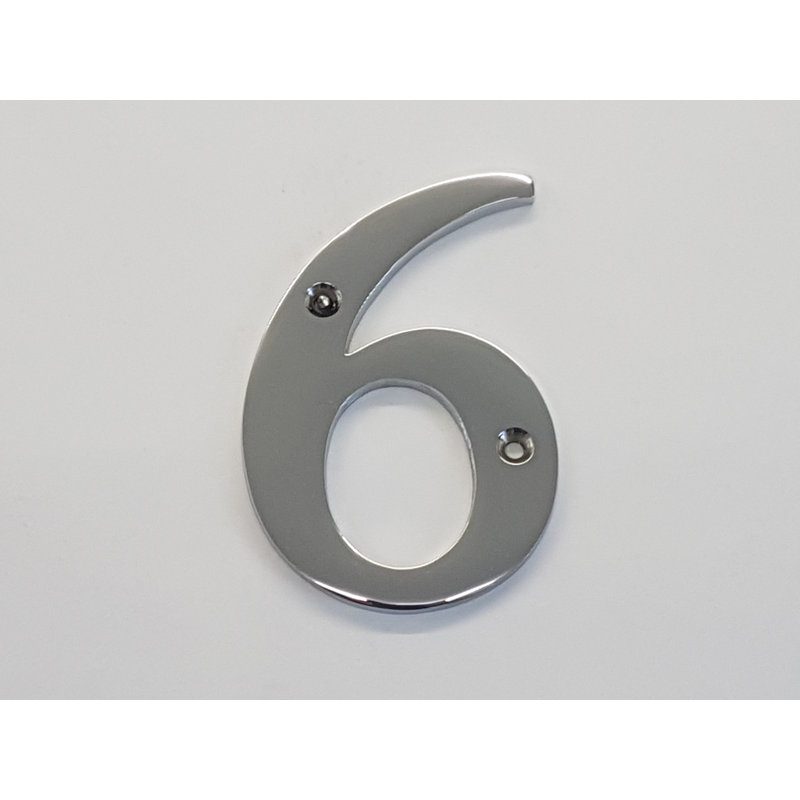 Tamas 10cm H Reflective Metal House Number, 6