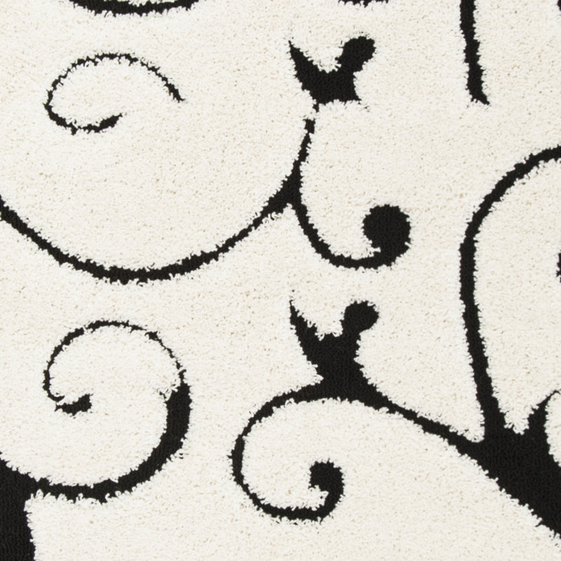 Chanhassen Shag Performance Floral Rug, Round 5'