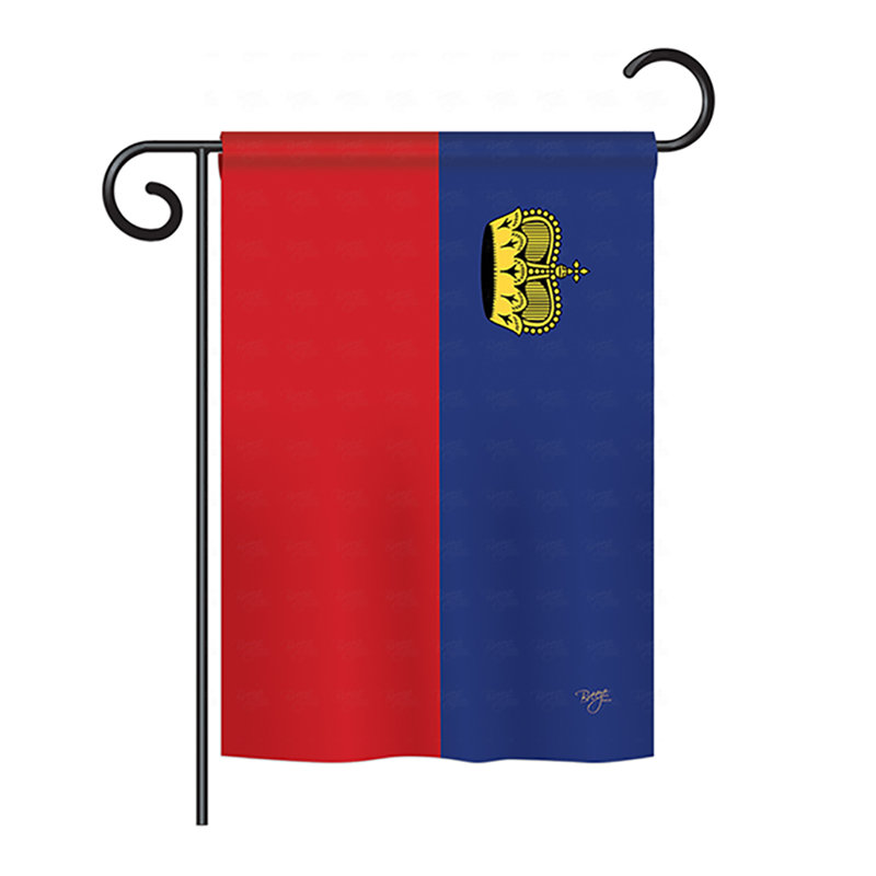 Drapeau maison en polyester 2 côtés liechtenstein, H 40 po x l 28 po