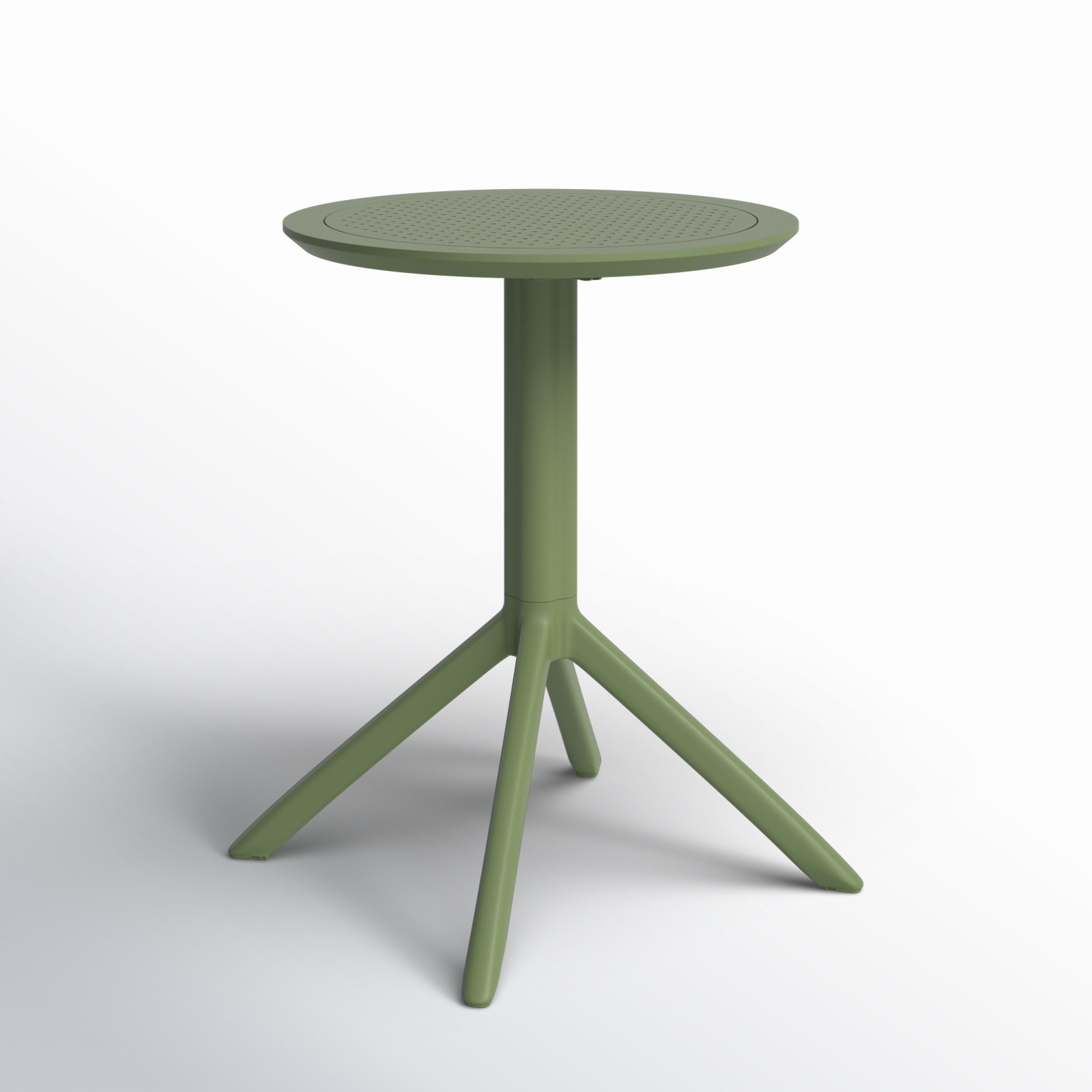 Plastic/Resin 2 - Person Round Table, Olive Green, 29.5" H x 23.6" W x 23.6" L