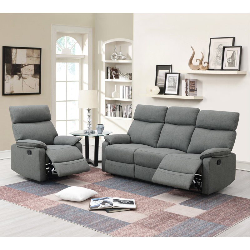 Fauteuil inclinable gris en métal avec cadre rembourré pour une maison élégante