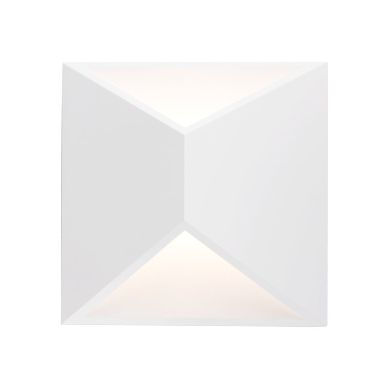 LED Wall Light, White, 7'' H x 7'' W x 3'' D