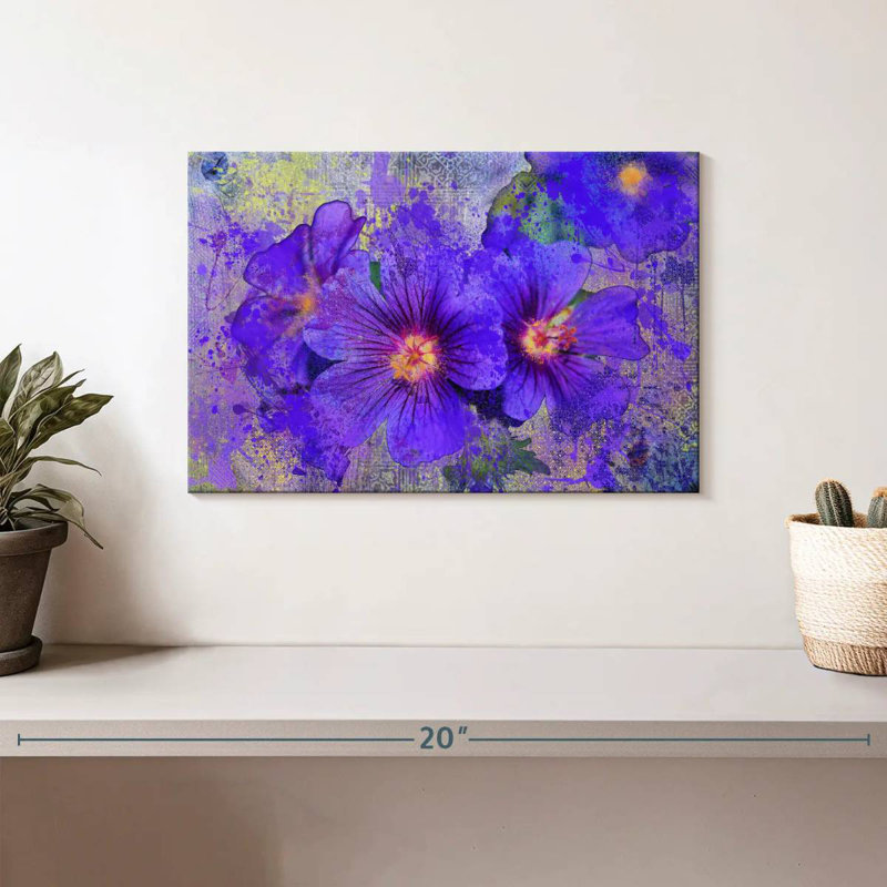 Fleurs mauves Harnek, H 8 po x l 12 po
