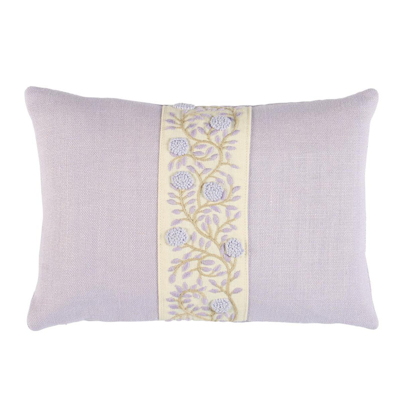 Ashoka Lumbar Pillow, Lilac/Cream Floral