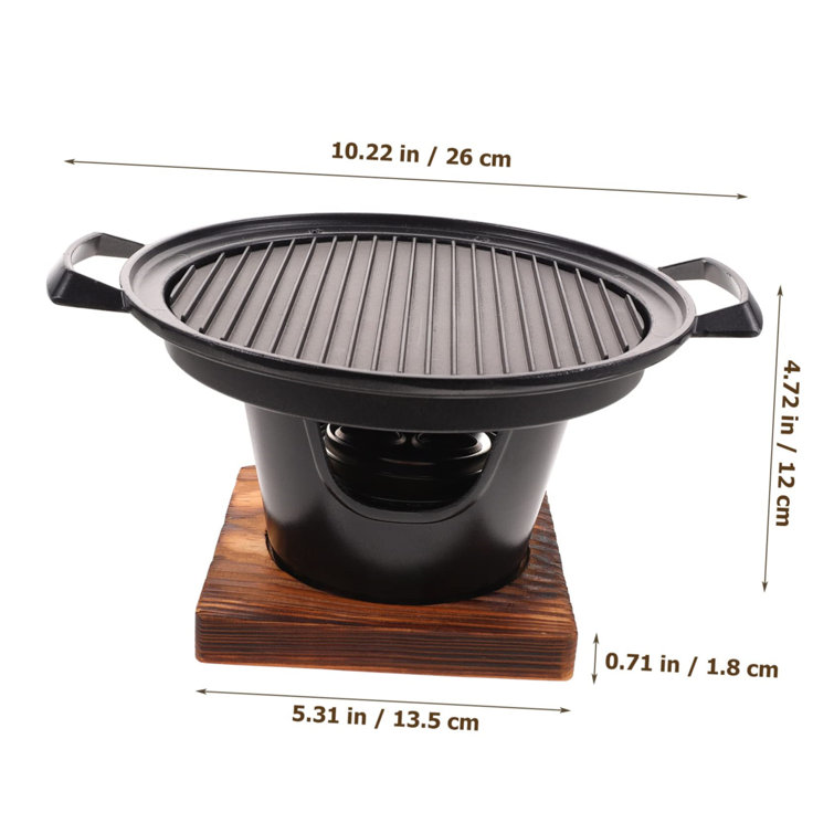 Portable Korean BBQ Grill Pan Charcoal Barbecue Grill Stainless Steel  Non-stick Barbecue Tray Grills for Outdoor Camping bbq