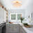 Modern Drum Linen Semi Flush Mount Ceiling Light Fixture-164534474