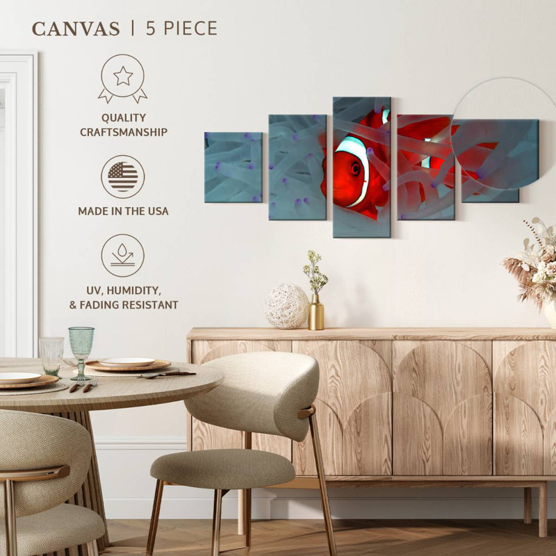 Hiding Clown Fish, 42" H x 92" W