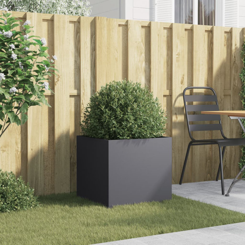 Planter Steel, Anthracite, 29cm H x 32cm W x 30cm D, 1