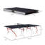 Table de ping-pong pleine grandeur Soozier, se plie en quatre, table de tennis de table portable avec filet, raquettes, balles, panneau de fibres à densité moyenne, gris anthracite