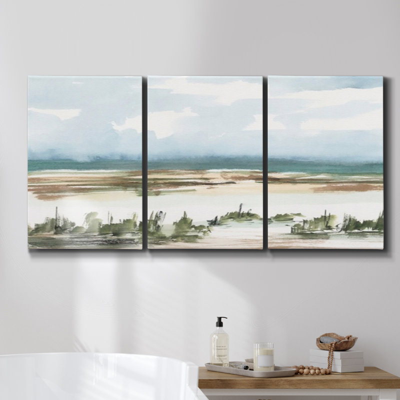 " Monet " 3 - Pieces, 27" H x 54" W x 2" D