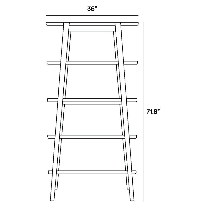 Apanas Ladder Bookcase, Coffee