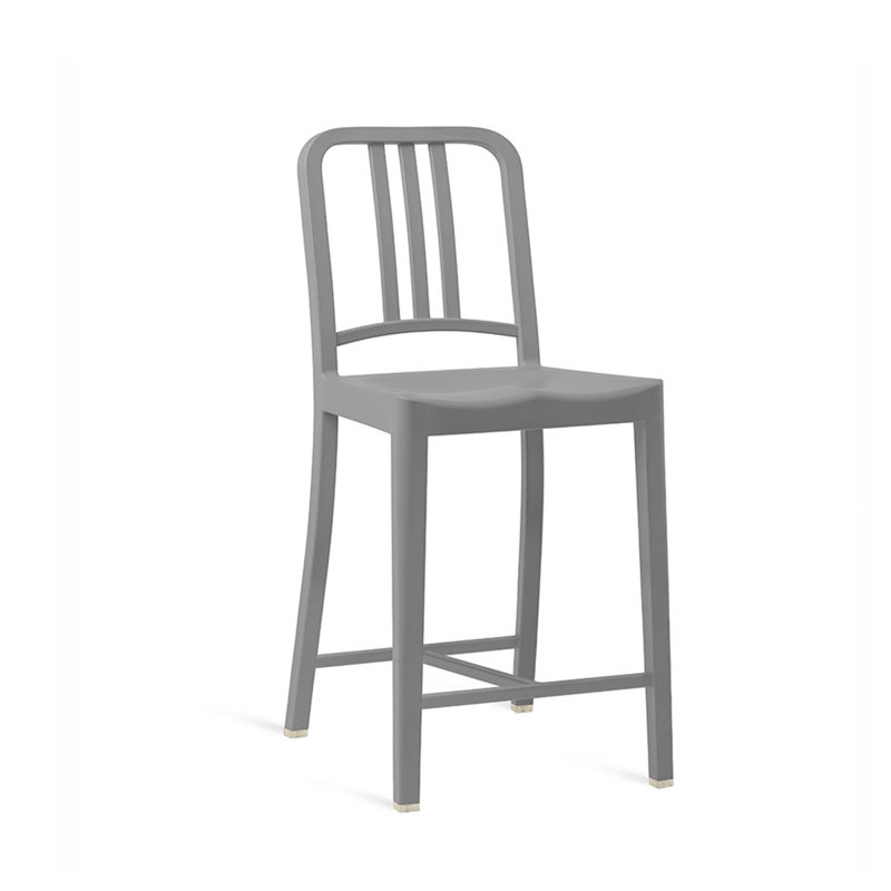 111 Navy® Stool by Coca-Cola, Counter Stool (25" Seat Height), Flint Gray