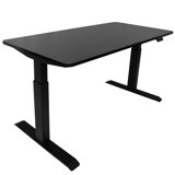 Emmily Adjustable Solid Wood Top Metal Base Standing Desk