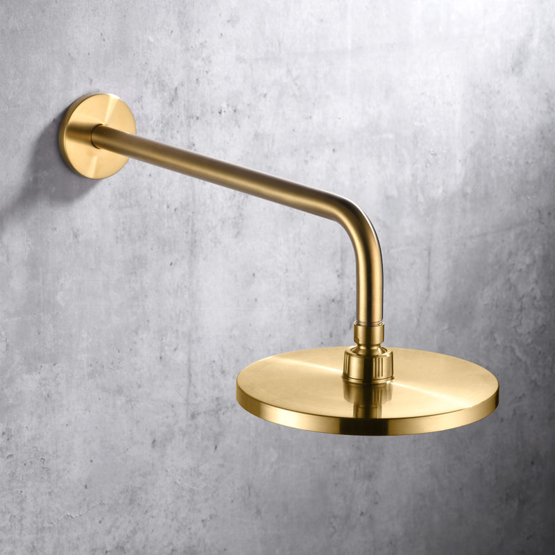 Bras de douche et bride 15 "Luxier, Or brossé