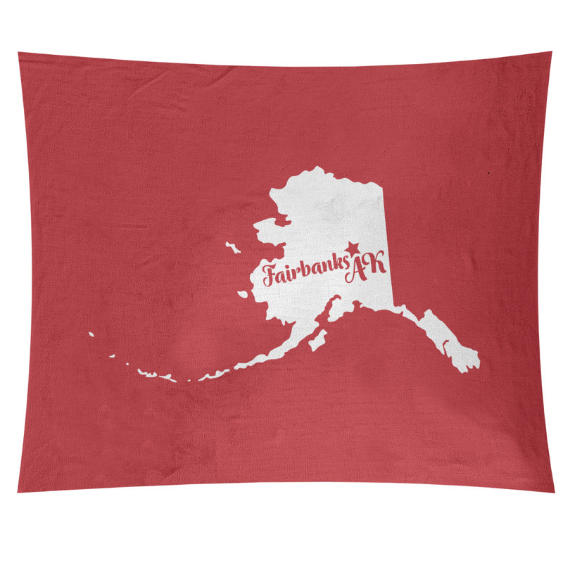 Tapisserie murale alaska fairbanks, H 27,5 po x l 37,5 po, Rouge