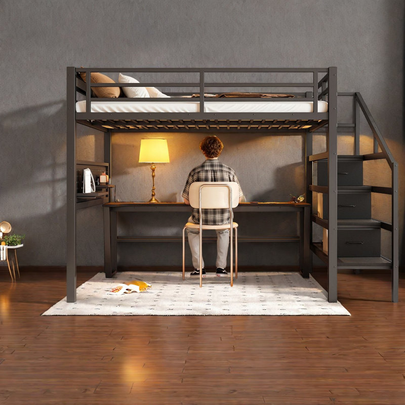 Lits multifonctionnels avec rangement, loft moderne en bois aggloméré pour la maison