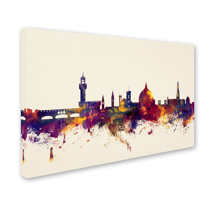 « florence italie horizon », impression sur toile tendue, H 12 po x l 19 po x P 2 po