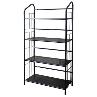 Fogg Black Metal Standing Book Shelf