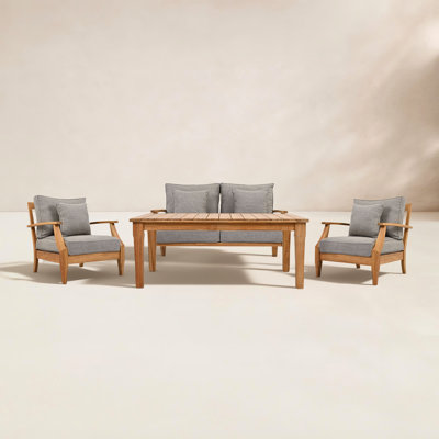 Clairmont 4-Person Teak Patio Seating Group