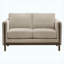 Canapé-causeuse - accoudoirs recouverts de tissu taupe