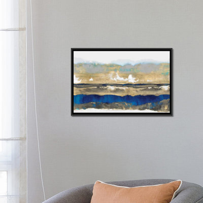 «Strata in Blue & Gold» par Rachel Springer, impression sur toile tendue