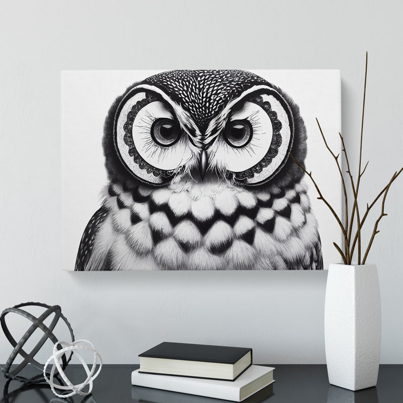 Unreal Owl - Wrapped Canvas, 40cm H x 60cm W x 3cm D