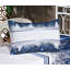 Drap-housse et coussin décoratif Ambesonne Christmas bleu foncé blanc-106787013