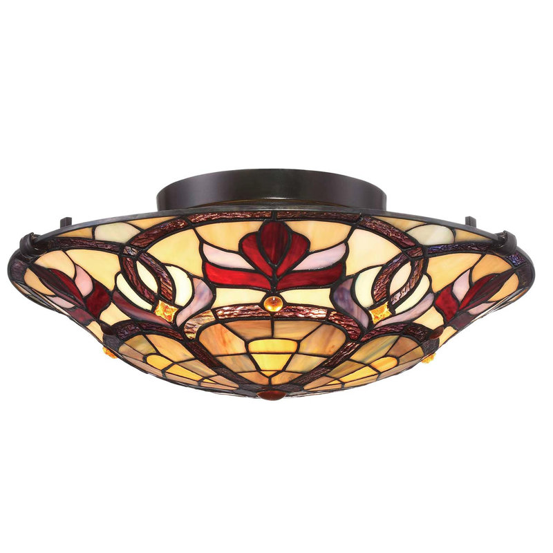 Florence Stained Glass Ceiling Light, S1656