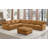 Leather Match Large Seating Modular Sectional-1673363800