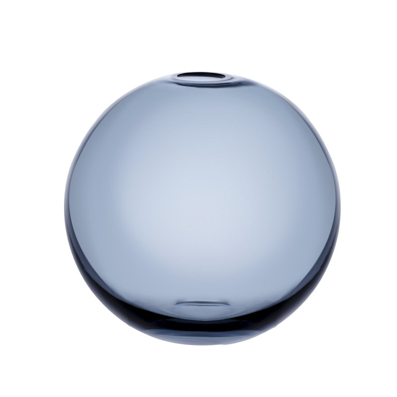 Vase Mars en acier, Bleu, H 8,75 po x l 8,25 po x P 8,25 po