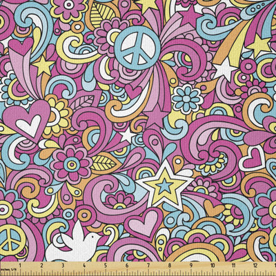 Deerica Funky Pastel with Stars Multi-Purpose Fabric