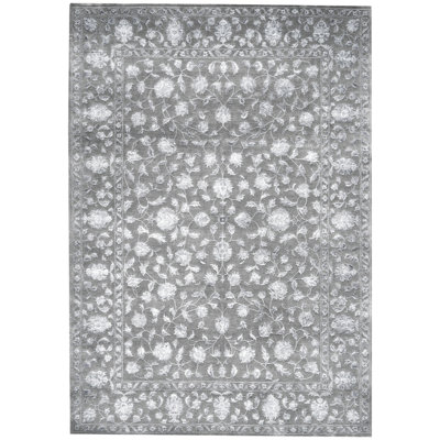 Oriental Area Rug in Gray