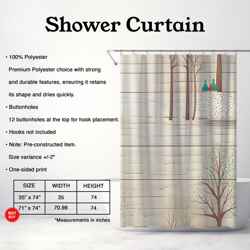 Rideau de douche Cozy Frosty - Premium, L 71 po x L 74 po