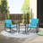 2 - Person Outdoor Dining Set, 3-Piece Outdoor Rattan Rocking Bistro Set with Cushions and Glass Coffee Table-1480451896-1480451902