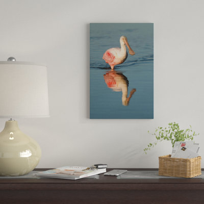 «Roseat Spoonbill Wading Fort Myers Beach Florida», reproduction de photo sur toile