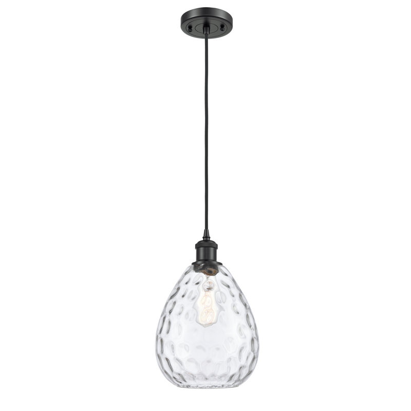 Jaron 1 - Light Single Pendant, Black Antique Brass, 6 Watt Vinage LED Bulb