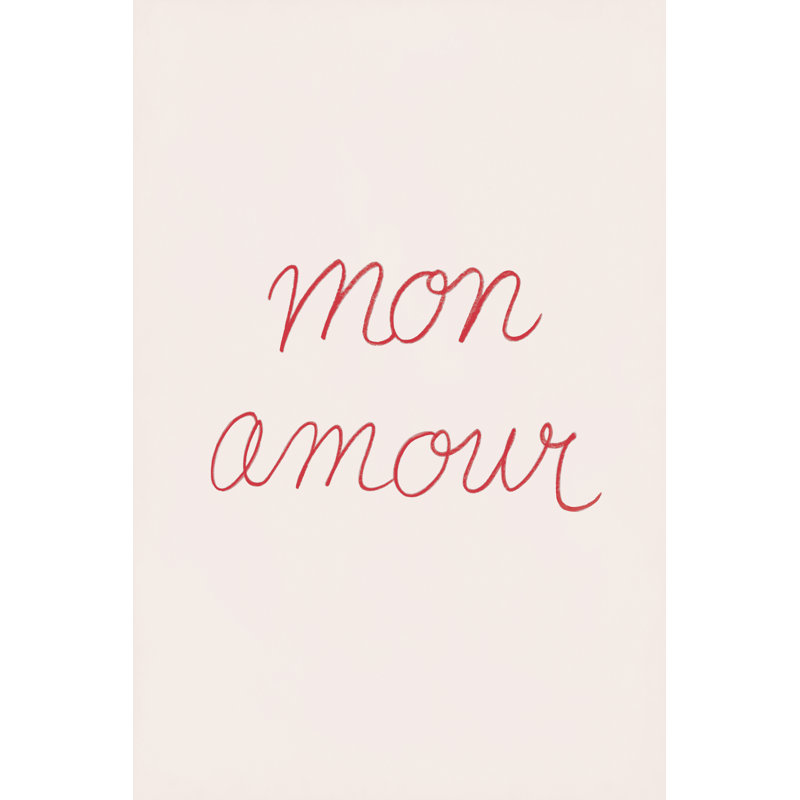 En France IV by Victoria Borges - Typography Print, 48cm H x 32cm W, Black Floater Framed