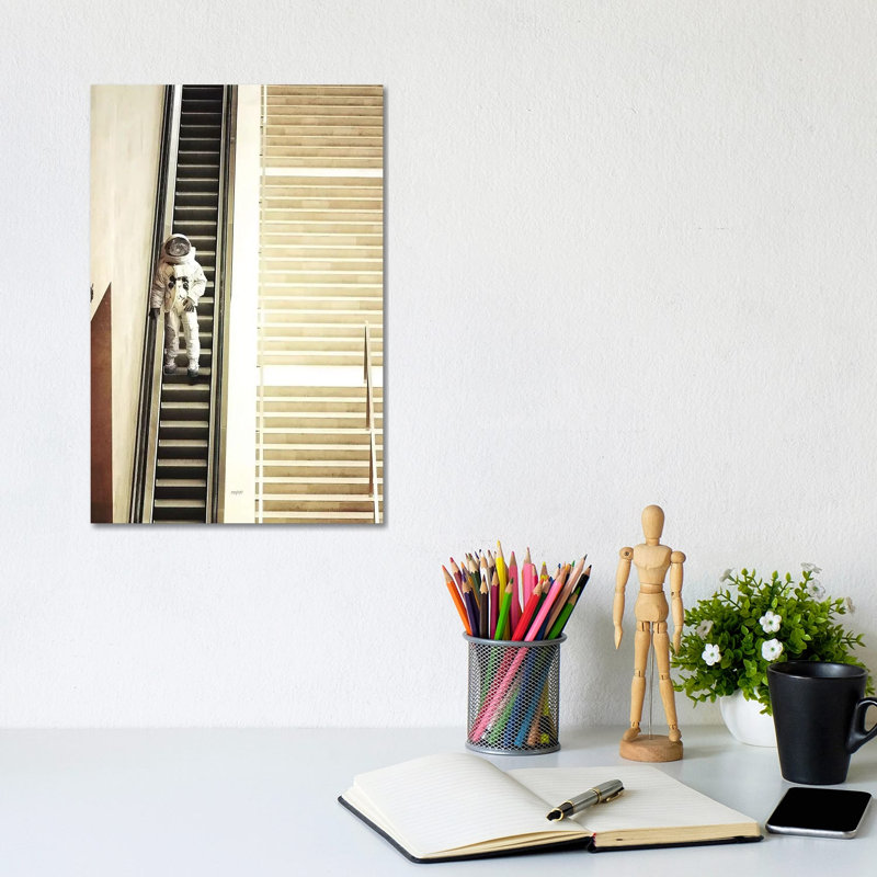 Escalator 1 Piece Wall Art on Canvas, 20.32 cm H x 30.48 cm W, Wrapped Canvas