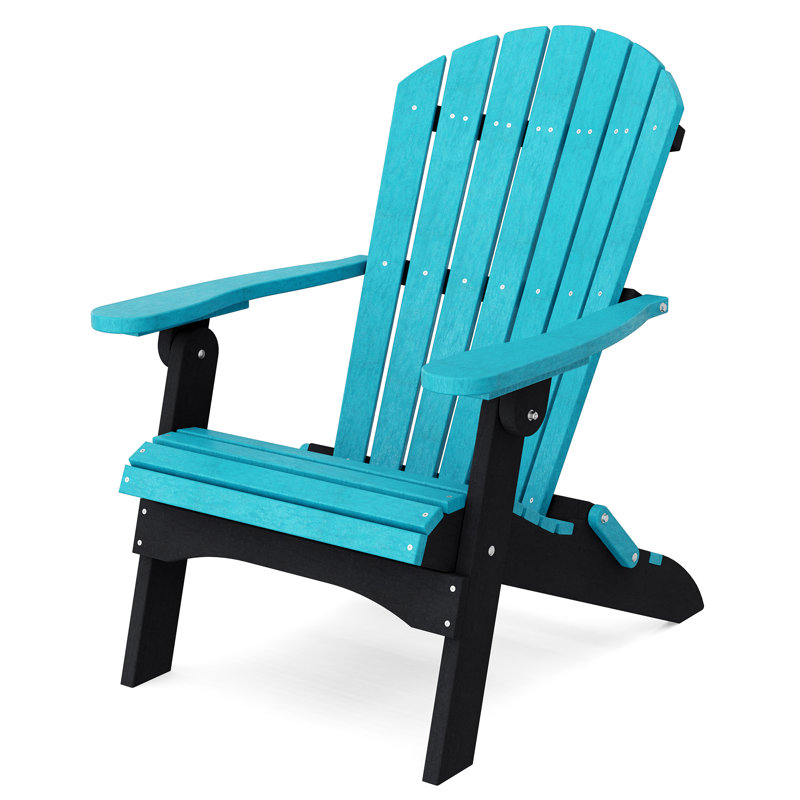Chaise Adirondack pliante Heritage, Bleu Aruba / noir
