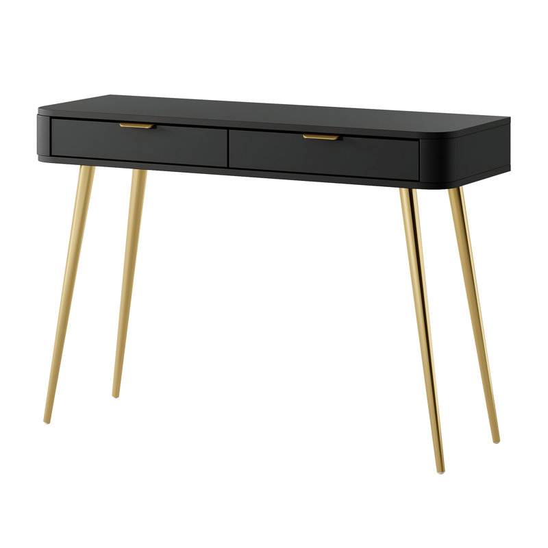 Asyana Dressing Table, Black/Gold