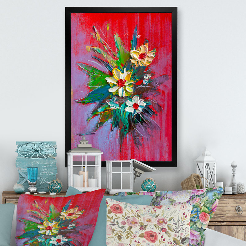 Wasai Daisies Flowers Garden, Cadre photo noir, H 20 po x l 12 po x P 1 po