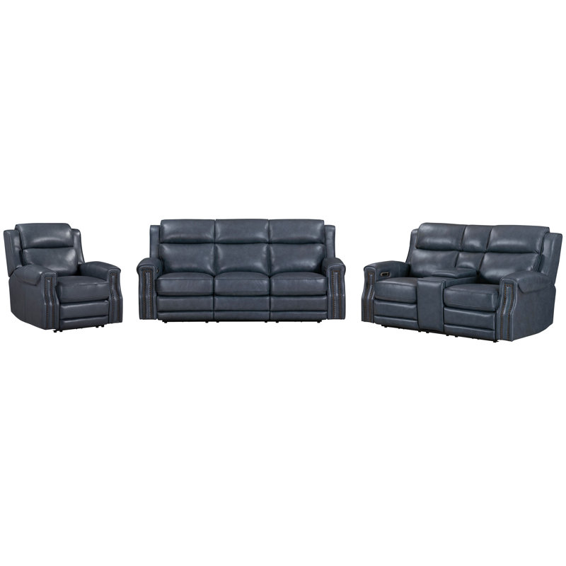 Causeuse et fauteuil inclinable électrique, Bleu