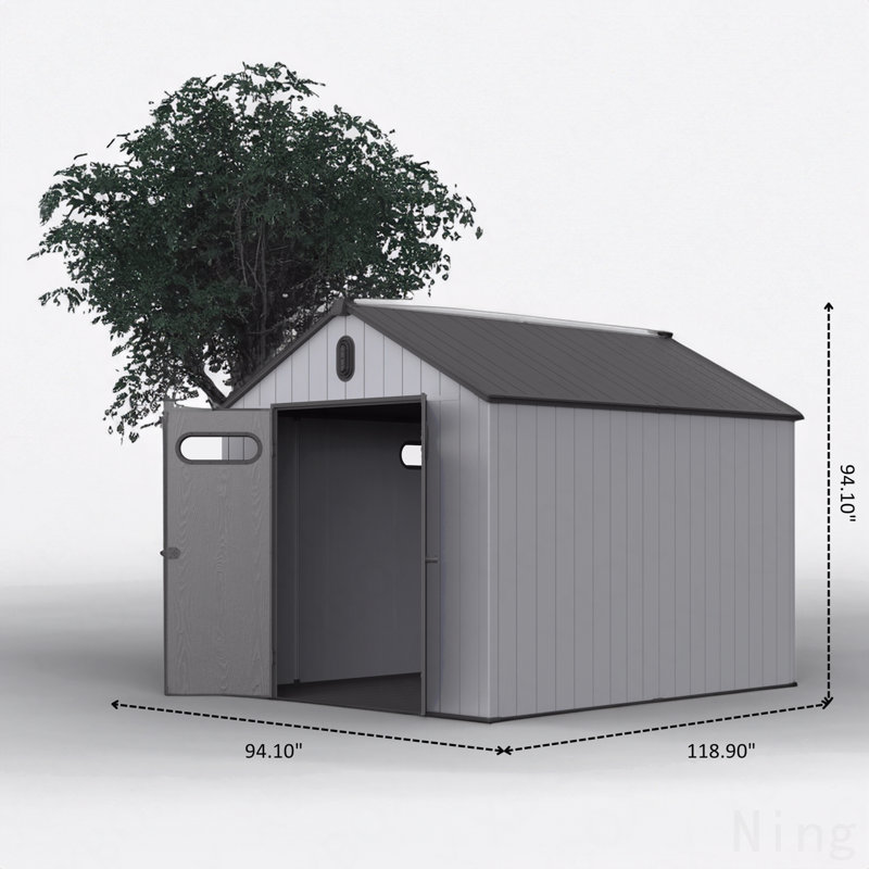 Remise de rangement en plastique pour jardin