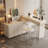 Makeup Vanity with Light mirror,8 drawers